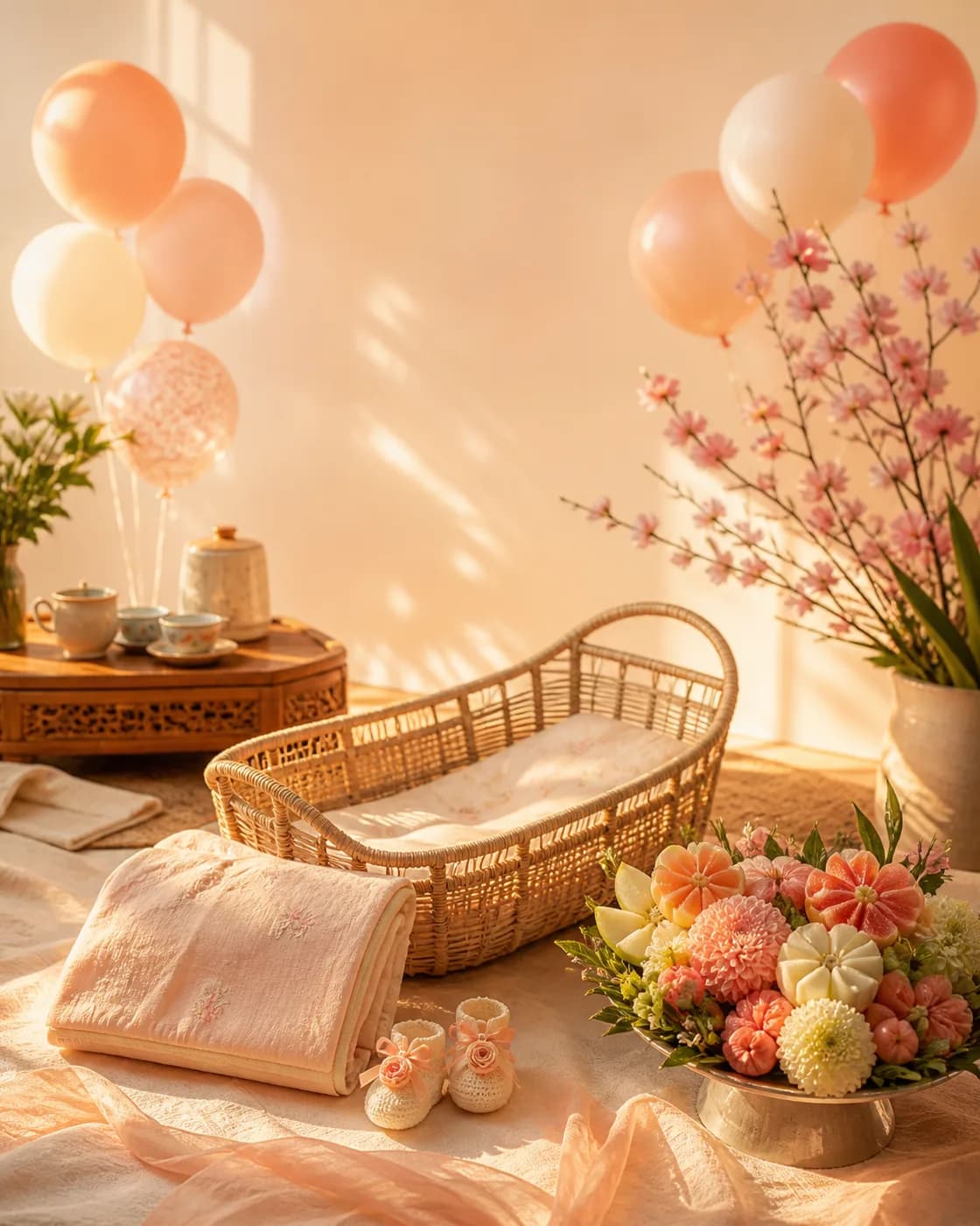 Ảnh xem trước mẫu thiệp Bloom Đầy Tháng